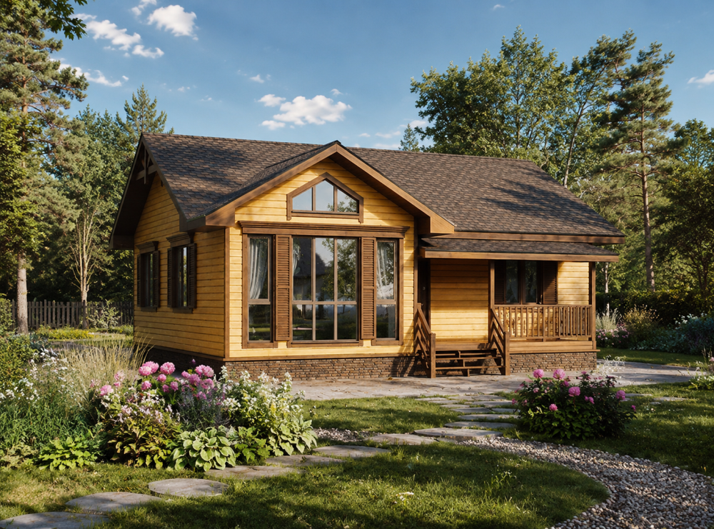 Проект дома из бруса «Береста» 84 м² — 5990000 ₽ | Скрижалъ