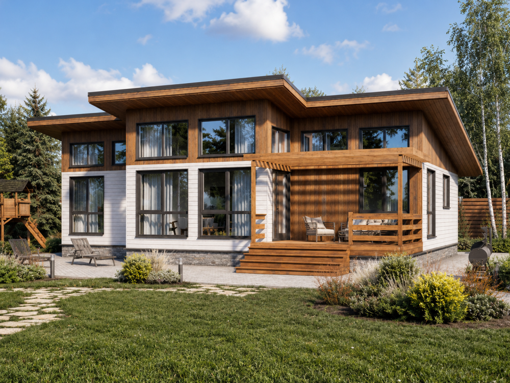 Проект каркасного дома «Елань» 127 м²