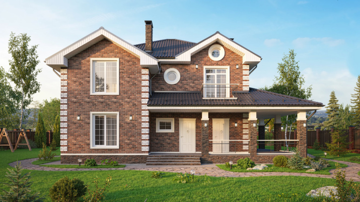 Проект дома из кирпича «Белогорка» 223,5 м² — 8450000 ₽ | Скрижалъ