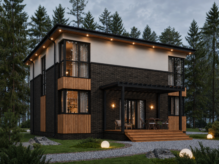 Проект дома из газобетона «Ясница» 198 м² — 10950000 ₽ | Скрижалъ