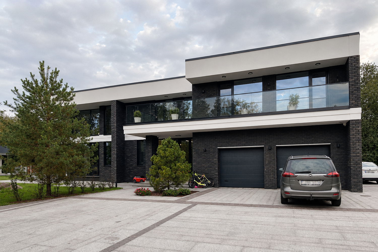 Проект большого двухэтажного дома из газобетона «Вельгорье»